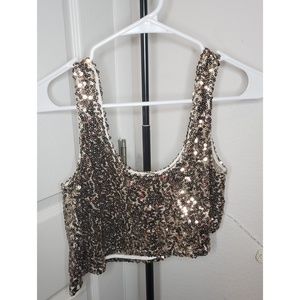 Cute Sequined Crop Top